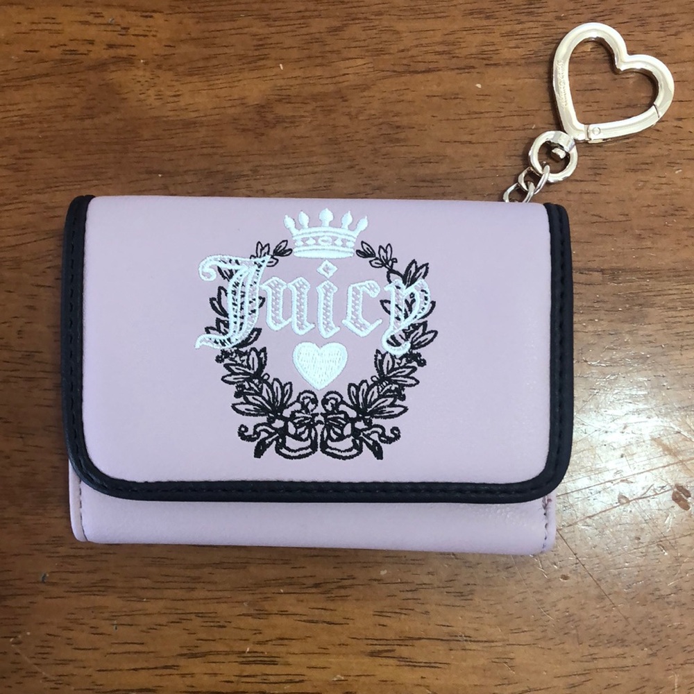 Dusty Pink and Brown Juicy Wallet with ❤️ key ring
